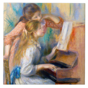 Young Girls at the Piano, Renoir Ceramic Tile