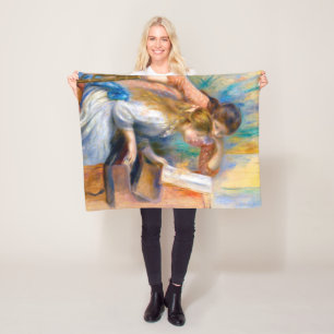 Young Girls at the Piano, Renoir Fleece Blanket