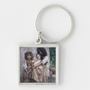 Young girls of Ischia Key Ring