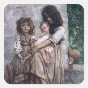 Young girls of Ischia Square Sticker