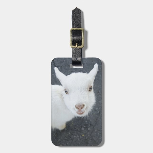 Young goat luggage tag (Front Vertical)