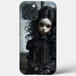 Young Gothic Girl in Black iPhone 13 Pro Max Case