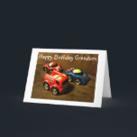 YOUNG GRANDSON'S BIRTHDAY - RACING CAR GREETING CARD<br><div class="desc">Tell your Little One that you wish your GRADNSON A VERY FUN / VERY HAPPY "Birthday" today  and HE will REALLY LOVE the cars,  too!!!!!</div>