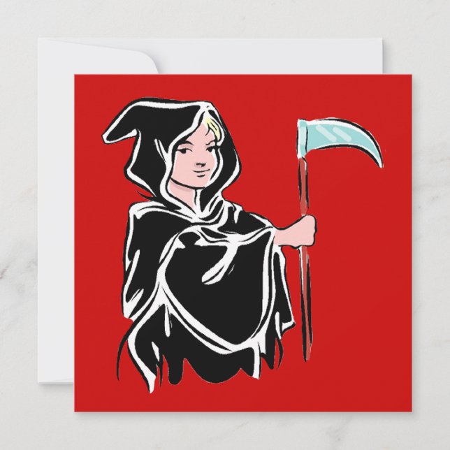 Young Grim Reaper Invitation (Front)