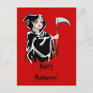 Young Grim Reaper Postcard