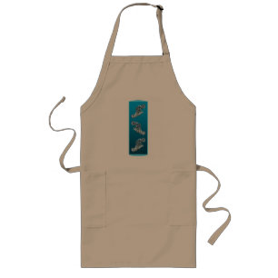 Young Grouper - Design gradient blue background    Long Apron