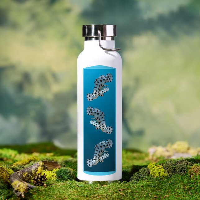 Young Grouper - Design gradient blue background |  Water Bottle (Outdoor (Rotated))