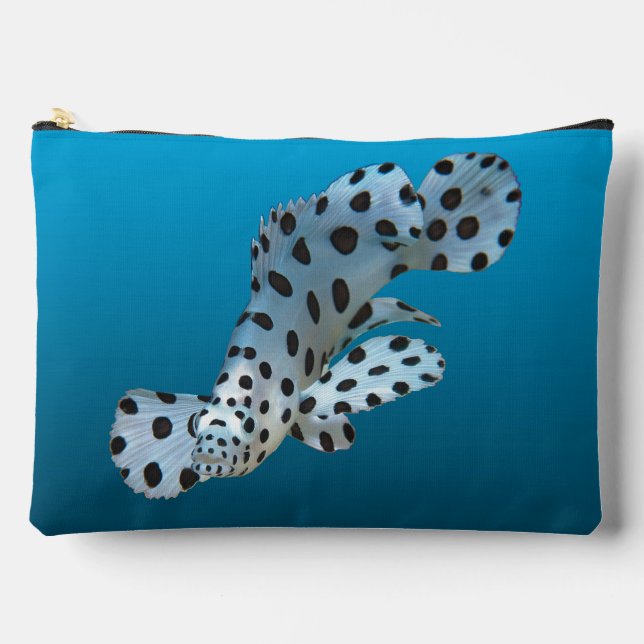 Young Grouper - Gradient blue background |  Accessory Pouch (Front)