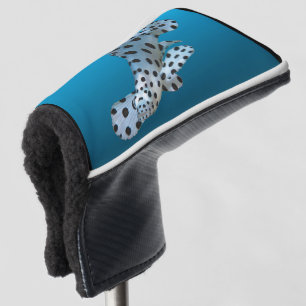 Young Grouper - Gradient blue background Golf Head Cover