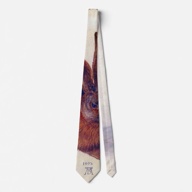Young Hare by Albrecht Durer, Renaissance Fine Art Tie (Front)