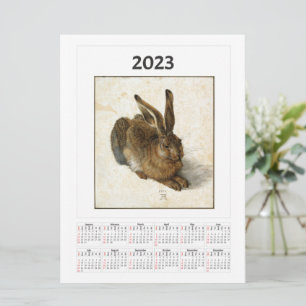 Young Hare Calendar for 2023 Albrecht Dürer