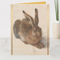Young Hare Dûrer Christmas Birthday Big Greeting C
