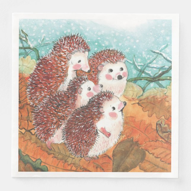 Young Hedgehogs   Napkin (Front)