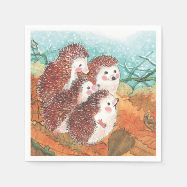 Young Hedgehogs   Napkin (Front)