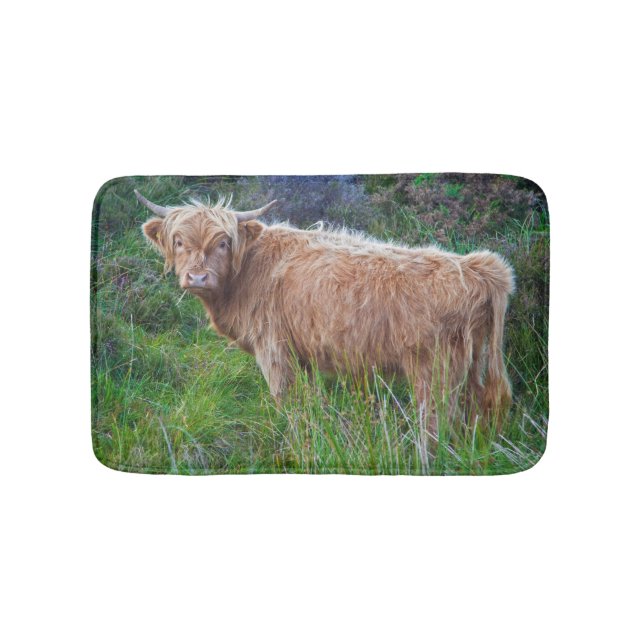 Young Highland Cow Bath Mat (Front)