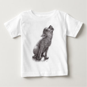 Young Howling Wolf Baby T-Shirt