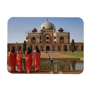 Young Indian ladies and Humayun's Tomb, Delhi, Magnet