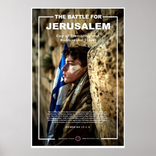 Young Jewish Boy at Western Wall Poster