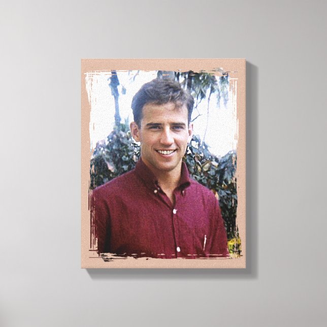 Young Joe Biden Canvas Print (Front)