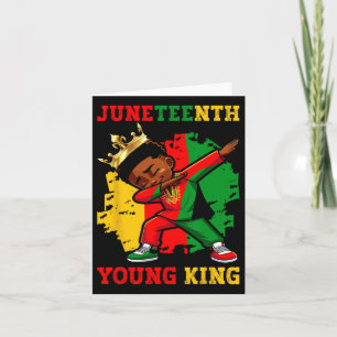 Young King African American 1865 Boys Juneteenth K Card