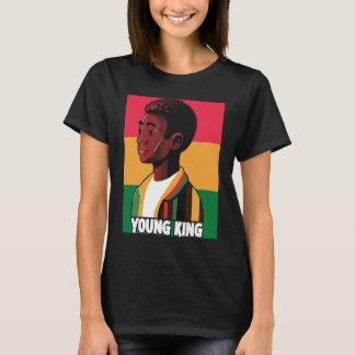 Young King  Black Youth Black Excellence Black Pri T-Shirt