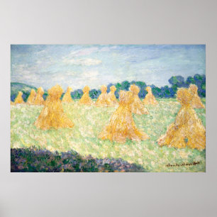 Young Ladies of Giverny Sun Effect by Claude Monet Poster
