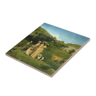 Young Ladies of the Village Tile