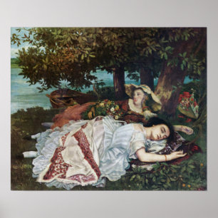Young Ladies on the Banks of the Seine (Summer) Poster