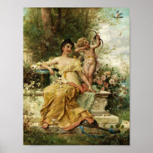 Young Lady in the Park by Hans Zatzka - poster
