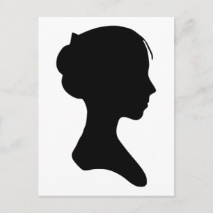Young Lady Silhouette Postcard