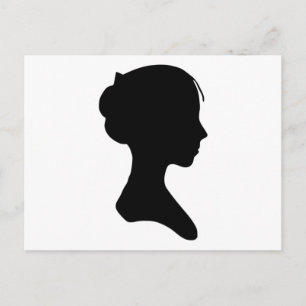 Young Lady Silhouette Postcard