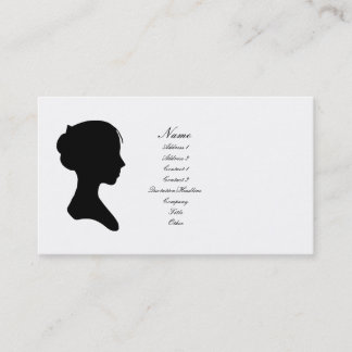 Young Lady Silhouette (version 2) Business Card