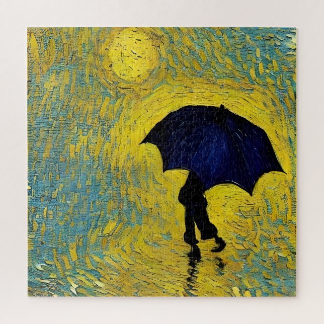 Young lady under umbrella on warm sunny Monday Jigsaw Puzzle (Vertical)