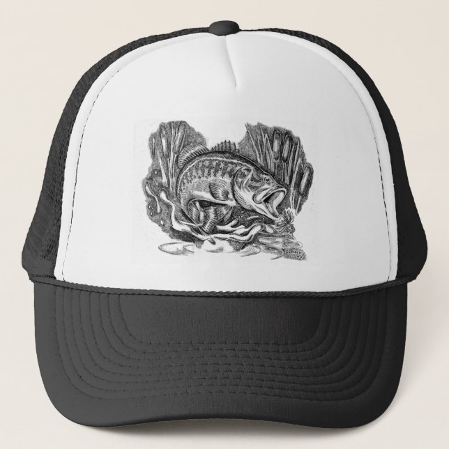 Young Largemouth Bass Trucker Hat (Front)