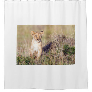 Young lion shower curtain