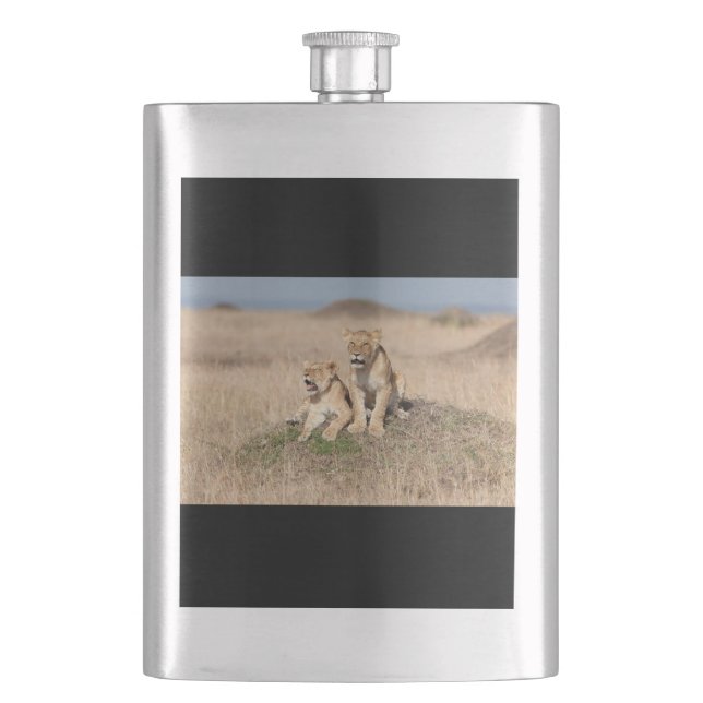 Young lions hip flask (Front)