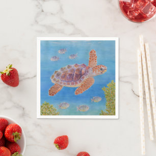 Young Loggerhead Sea Turtle Napkin