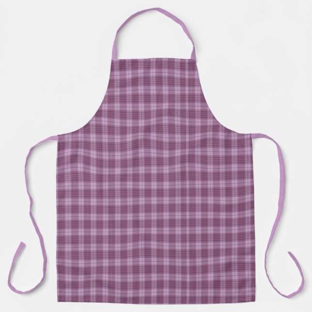 Young Love-Lilac Plum Plaid Apron (Front)