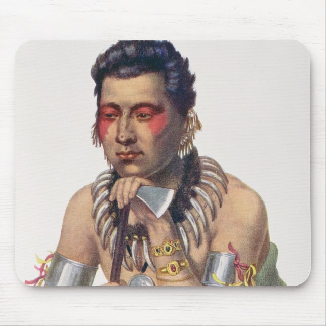 Young Ma-Has-Ka, Chief of the Iowas Mouse Pad (Front)