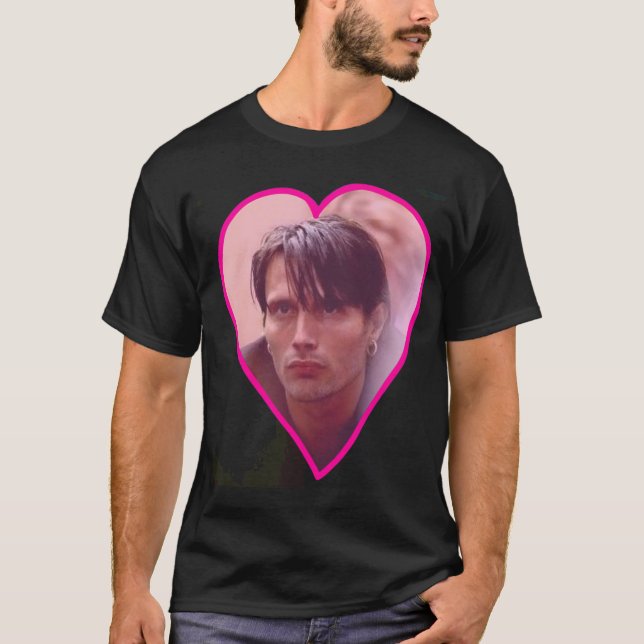 Young Mads Mikkelsen funny retro family family T-Shirt (Front)
