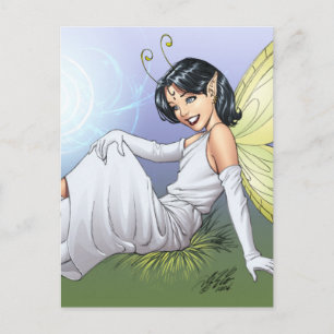 Young Magical Elf Fairy by Al Rio Postcard