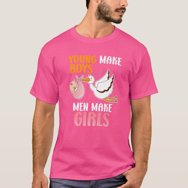 Young Make Young Men Make Girls Daughter Nativity T-Shirt (Front)