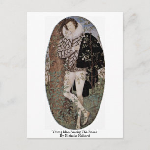 Young Man Among The Roses By Nicholas Hilliard Postcard