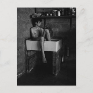 Young Man in a Sink Postcard