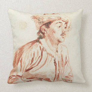 Young Man in Oriental Costume (drawing) Cushion