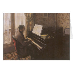 Young Man Playing the Piano by Gustave Caillebotte