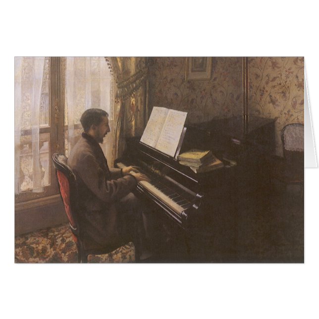 Young Man Playing the Piano by Gustave Caillebotte (Front Horizontal)