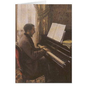 Young Man Playing the Piano by Gustave Caillebotte