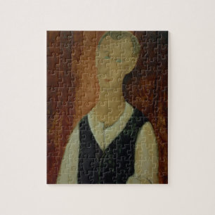 Young Man with a Black Waistcoat, 1912 (oil on can Jigsaw Puzzle