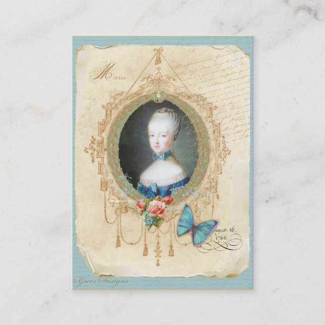Young Marie Antoinette Business Cards (Front)